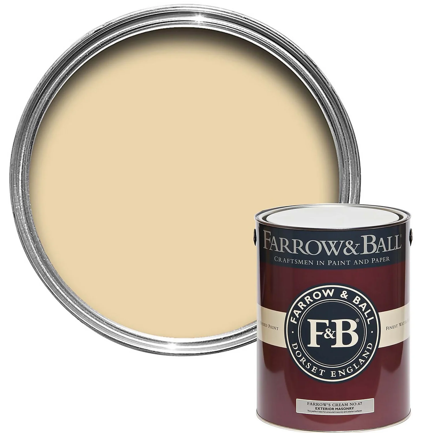 Farrow & Ball Exterior Masonry Paint Farrow's Cream - 5L 3 Farrow & Ball Exterior Masonry Paint Farrow's Cream - 5L