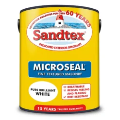 Sandtex® Textured Masonry Paint Pure Brilliant White - 5L -Home Improvement Shop 12807345 1174871506146144