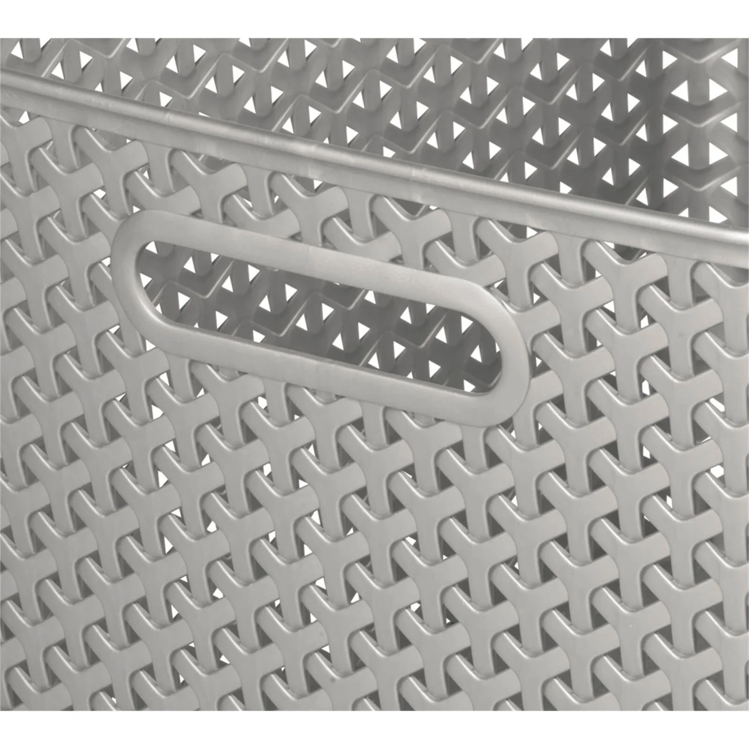 Curver My Style Large Rectangular Plastic Storage Basket - Grey - 18L 7 Curver My Style Large Rectangular Plastic Storage Basket - Grey - 18L - Image 5