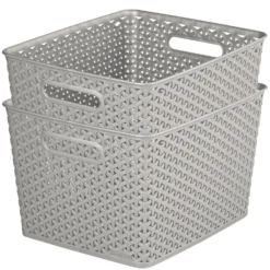 Curver My Style Large Rectangular Plastic Storage Basket - Grey - 18L 12 Curver My Style Large Rectangular Plastic Storage Basket - Grey - 18L -Home Improvement Shop 12814518 1964832988641727