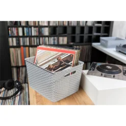 Curver My Style Large Rectangular Plastic Storage Basket - Grey - 18L 15 Curver My Style Large Rectangular Plastic Storage Basket - Grey - 18L -Home Improvement Shop 12814518 6064832988437034