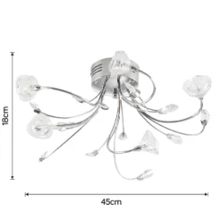 Flora 5 Lamp Semi-Flush Ceiling Light -Home Improvement Shop 12815958 1754938641863368