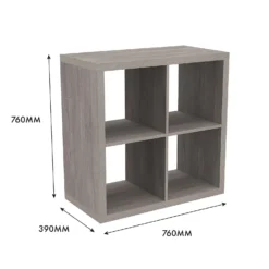Clever Cube 2x2 Storage Unit - Grey Oak -Home Improvement Shop 12816001 6645023383832989