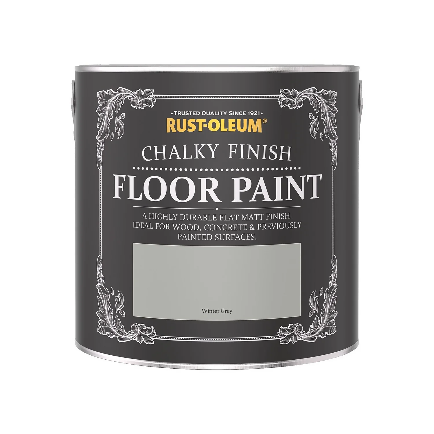 Rust-Oleum Chalky Floor Paint Winter Grey - 2.5L 6 Rust-Oleum Chalky Floor Paint Winter Grey - 2.5L - Image 4