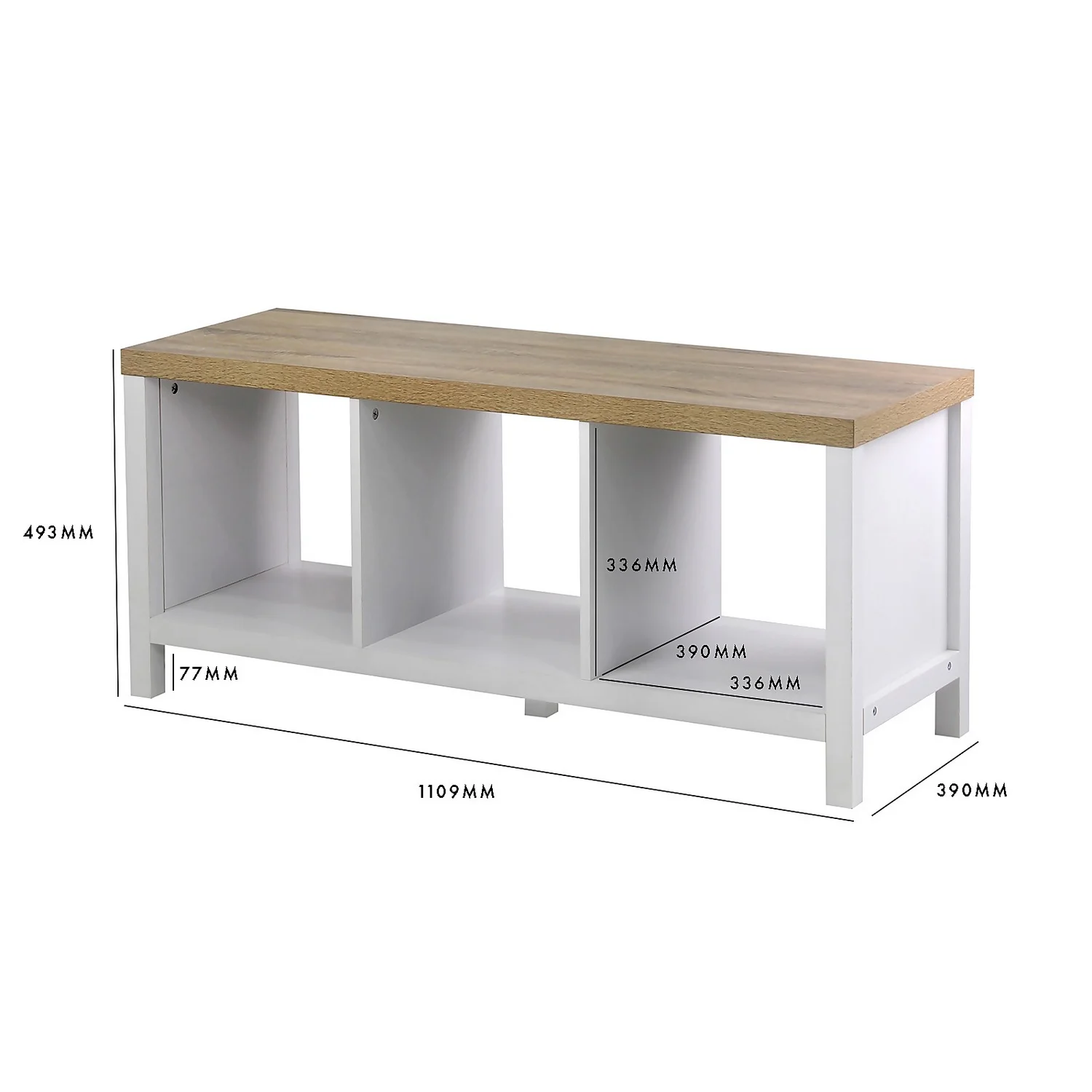 Clever Cube 1x3 Storage Unit With Legs - White 10 Clever Cube 1x3 Storage Unit With Legs - White - Image 8