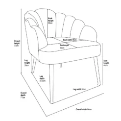 Sophia Scallop Occasional Chair - Blush 19 Sophia Scallop Occasional Chair - Blush -Home Improvement Shop 12836665 1155014368372684