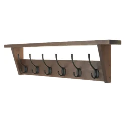 6 Black Victorian Hook On Shelf Combo