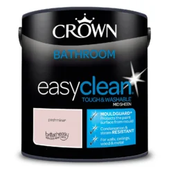 Crown Easyclean® Mouldguard+ Bathroom Mid Sheen Washable Multi Surface Paint Pashmina® - 2.5L -Home Improvement Shop 12886768 1204853415940380