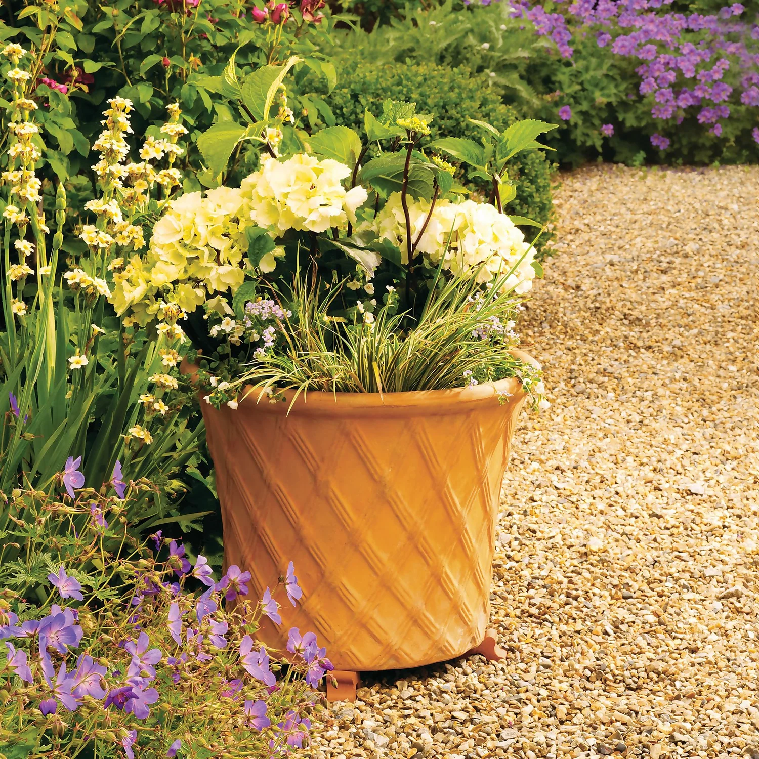 Terracotta Lattice Cone Plant Pot - 40cm 4 Terracotta Lattice Cone Plant Pot - 40cm - Image 2