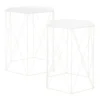 Hex Side Table Set Of 2 White 2 Hex Side Table Set Of 2 White -Home Improvement Shop 12888151 8844947208302207