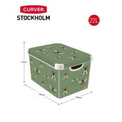 Curver Stockholm Bees Deco Storage Box - Green - 22L 13 Curver Stockholm Bees Deco Storage Box - Green - 22L -Home Improvement Shop 13169626 1944898511856227