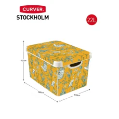 Curver Stockholm Stork Deco Storage Box - Yellow - 22L -Home Improvement Shop 13169628 7774898511971226