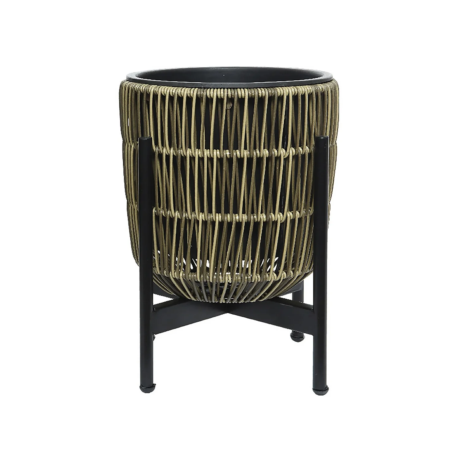 Kate Round Rattan Planter With Legs - Medium 3 Kate Round Rattan Planter With Legs - Medium