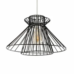 Dalston Wire Easy Fit Light Shade - Black -Home Improvement Shop 13453792 1034915323279483