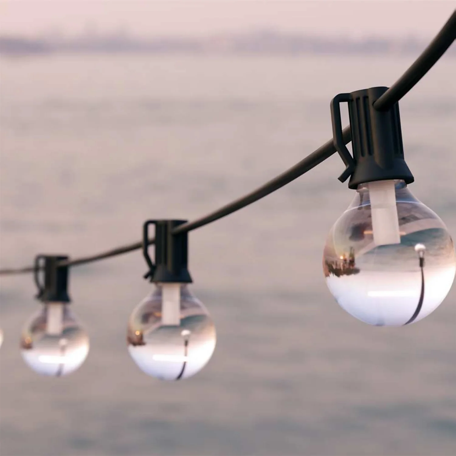 Falmouth USB Solar Festoon Lights (set Of 25 Glass Bulbs) 3 Falmouth USB Solar Festoon Lights (set Of 25 Glass Bulbs)