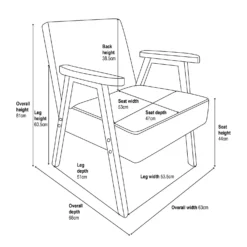 Alex Mid Century Armchair - Ochre 17 Alex Mid Century Armchair - Ochre -Home Improvement Shop 13514419 1045061732415674