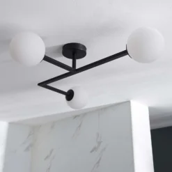 Hawkhill Bathroom Semi Flush Light - 3lt Black 14 Hawkhill Bathroom Semi Flush Light - 3lt Black -Home Improvement Shop 13794230 1324957104723984