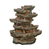 Stylish Fountain Red Rock Springs Water Feature With LEDs -Home Improvement Shop 13846066 8464962027767583