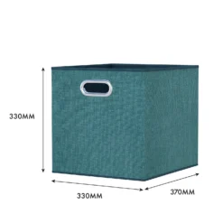 Clever Cube Fabric Insert - Set Of 2 - Jade Green -Home Improvement Shop 13911395 1334981913069685