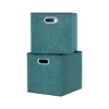 Clever Cube Fabric Insert - Set Of 2 - Jade Green -Home Improvement Shop 13911395 2124981912809501