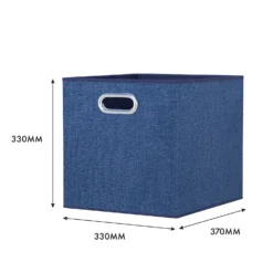 Clever Cube Fabric Insert - Set Of 2 - Steel Blue -Home Improvement Shop 13911397 2654981913057490