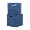 Clever Cube Fabric Insert - Set Of 2 - Steel Blue -Home Improvement Shop 13911397 4204981912809495