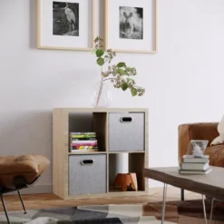 Clever Cube Fabric Insert - Set Of 2 - Woven Silver 8 Clever Cube Fabric Insert - Set Of 2 - Woven Silver -Home Improvement Shop 13911399 1194981913214882