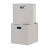 Clever Cube Fabric Insert - Set Of 2 - Taupe -Home Improvement Shop 13911402 1555021570501313
