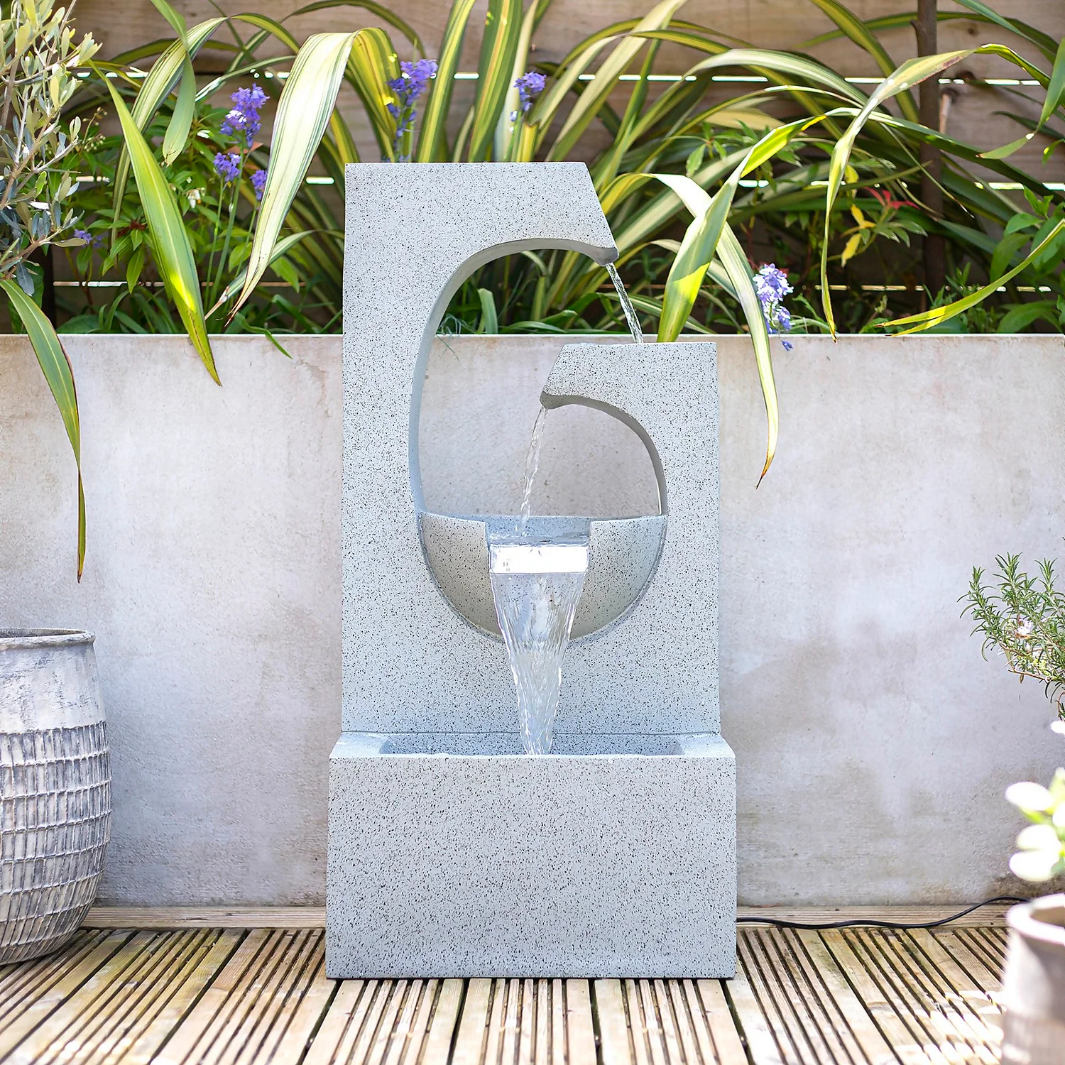 Stylish Fountain Ango Falls Garden Water Feature With LEDs 8 Stylish Fountain Ango Falls Garden Water Feature With LEDs - Image 6