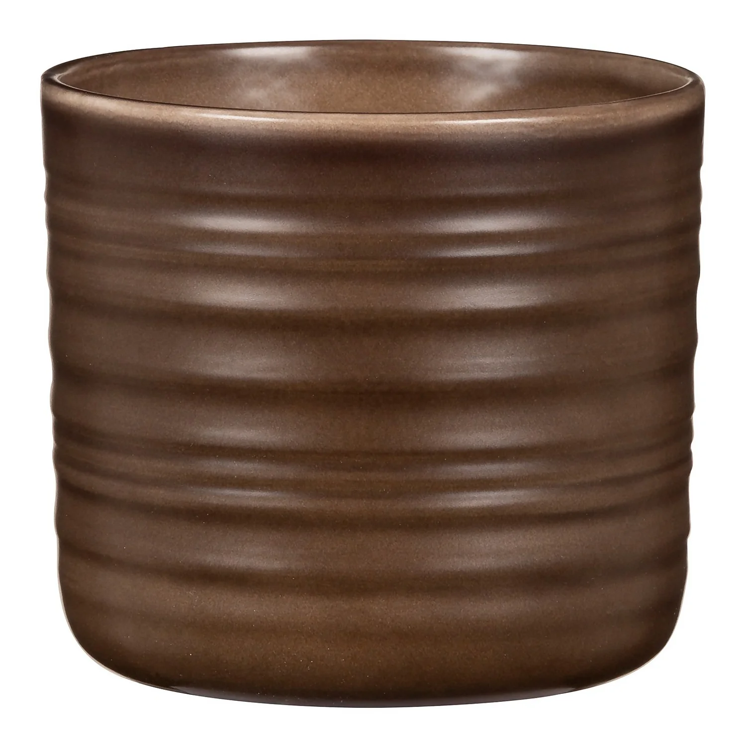 Scheurich Ripple Brown Indoor Pot - 28cm 3 Scheurich Ripple Brown Indoor Pot - 28cm