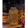 Homebase Edit Antique Gold Solar Moroccan Lantern - 32cm -Home Improvement Shop 13956314 3175002413835605