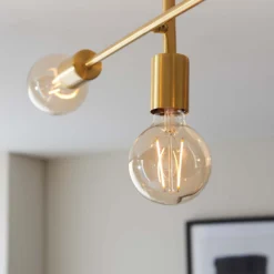 Logie Semi Flush Ceiling Light - Brass Effect 16 Logie Semi Flush Ceiling Light - Brass Effect -Home Improvement Shop 14301818 6885038439112603