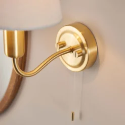 Naim Bathroom Wall Light - Brass Effect -Home Improvement Shop 14301821 2615038439712534